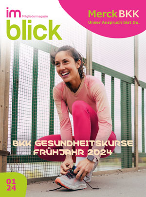 Merck BKK Versichertenmagazin imblick - Titelbild Ausgabe 1-2024